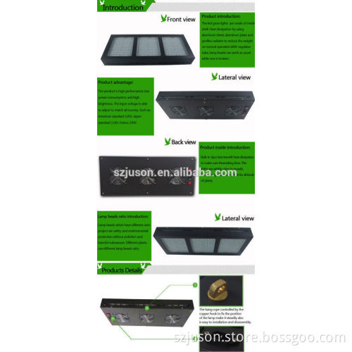 China made high power PF-3X-288W grow led light promote the plant vegetative well